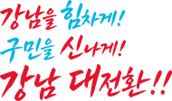 강남 대전환!! 강남을 힘차게! 구민을 신나게!