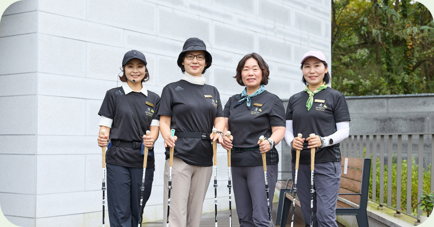 건강지도자로 활동 중인 박영미, 박윤숙, 이옥희, 양승화 님(왼쪽부터)